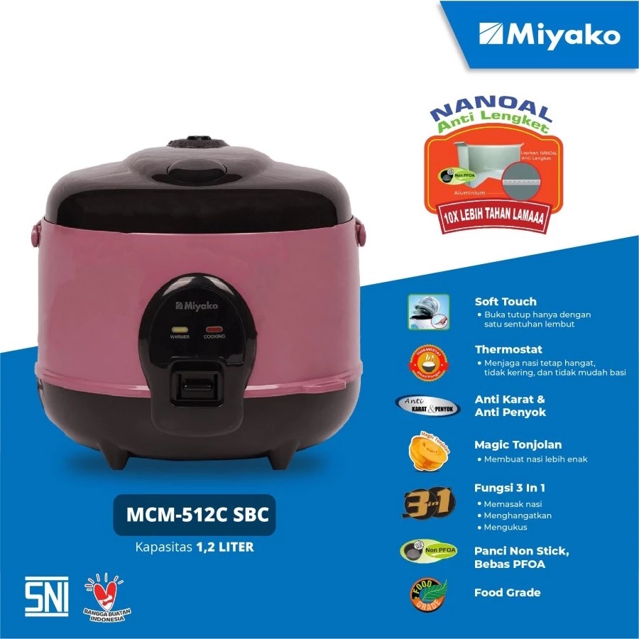 5 Magic com Miyako di bawah Rp300 ribu, awet, praktis, dan bikin masak nasi makin cepat tanpa repot