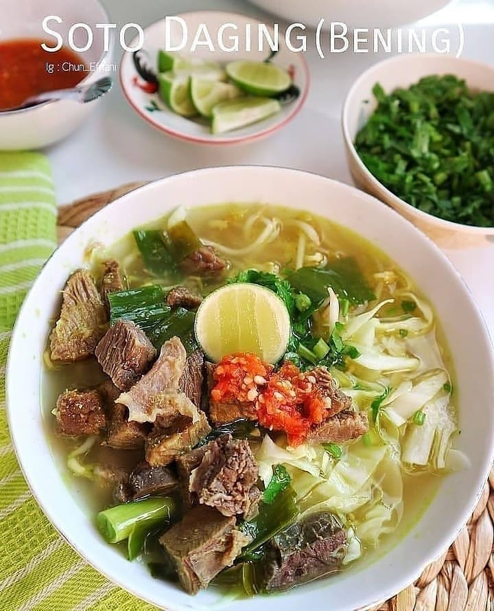 9 Resep soto bening gurih dan segar, cocok untuk menu harian yang menghangatkan