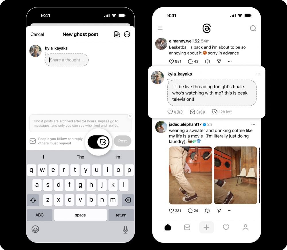 Mencoba fitur Thread baru "Postingan Hantu", usai 24 jam postingan langsung hilang tak berjejak
