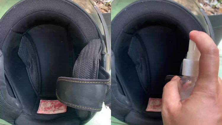 Tak perlu dicuci, ini cara praktis atasi helm bau apek dalam sekali semprot, cukup modal 1 bahan dapur