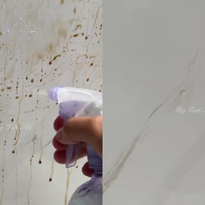 Cara mudah bersihkan cipratan minyak dan makanan di dinding dapur, auto kesat pakai 2 bahan dapur ini