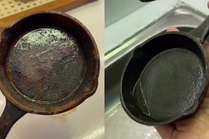 Punya panci berkarat dan penuh noda minyak? Jangan dibuang! Cuci dengan 3 langkah simpel ini