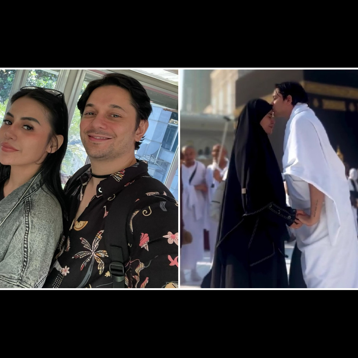 9 Potret Andrew Andika dan dan Violentina Kaif umrah bareng, pamer buku nikah di depan Kabah