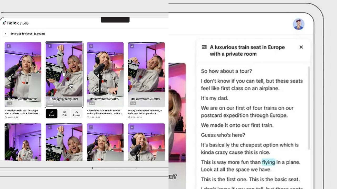 Cara memakai fitur AI TikTok terbaru Smart Split, edit konten vlog jadi sat-set