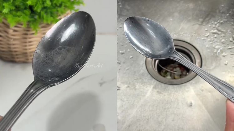 Punya sendok kusam dan penuh kerak membandel? Coba gosok pakai 1 bahan dapur ini biar jadi baru lagi