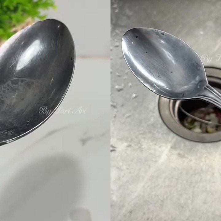 Punya sendok kusam dan penuh kerak membandel? Coba gosok pakai 1 bahan dapur ini biar jadi baru lagi