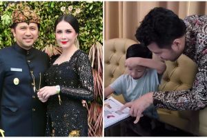 9 Potret Emil Dardak turun tangan ajarin putranya kerjakan PR sebelum kerja, kesabarannya bikin kagum