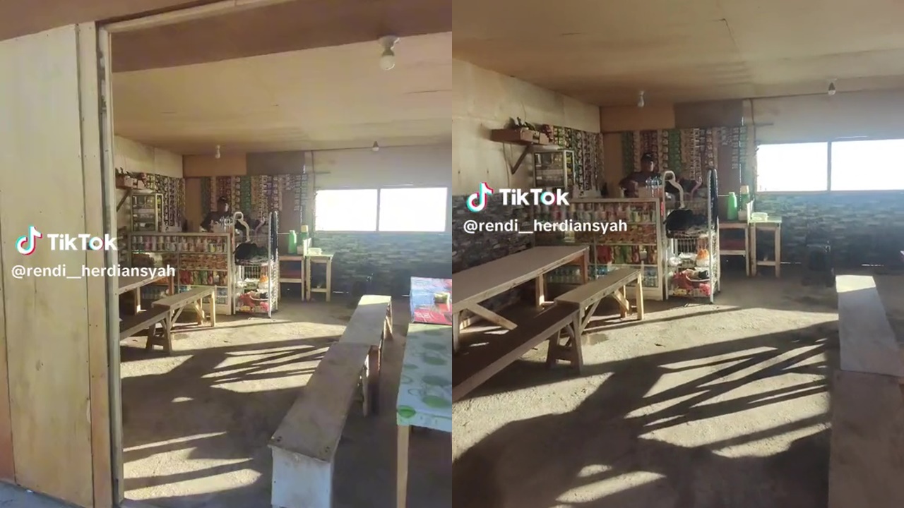 Potret warung di pegunungan ini sajikan pemandangan 4K, bikin momen ngopi serasa di atas awan