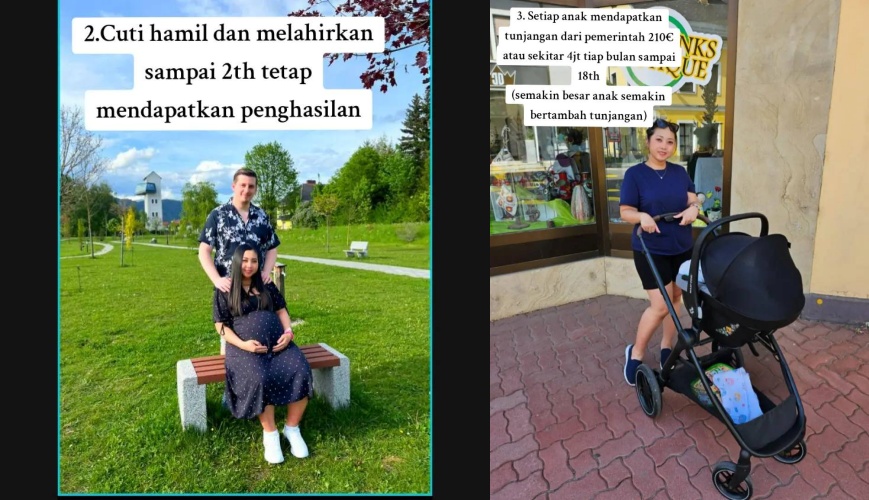 WNI ini tinggal di Austria, spill benefit yang didapat saat hamil, bisa nikmati cuti sampai 2 tahun