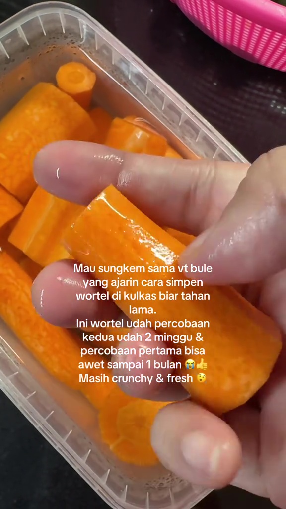 Ingin stok wortel tetap renyah dan tak layu tanpa freezer? Coba pakai trik ini biar awet 1 bulan
