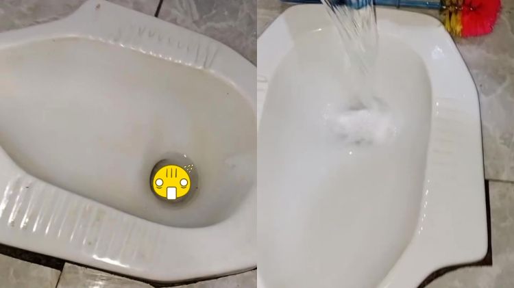 Tak perlu pakai sitrun lagi, 2 bahan dapur ini bikin kerak dan noda kuning di kloset jadi cepat luntur