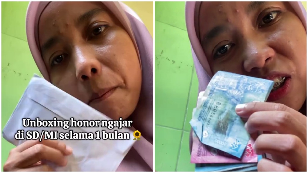 Viral guru SD spill honor mengajar selama 1 bulan, gaji Rp550 ribu masih bisa ditabung