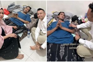 5 Potret seleb jenguk Fahmi Bo yang sakit stroke, Raffi Ahmad beri janji biaya pengobatan