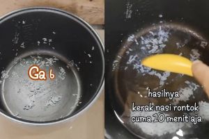 Bukan direbus atau direndam semalaman, ini trik atasi kerak nasi di panci rice cooker dalam 10 menit