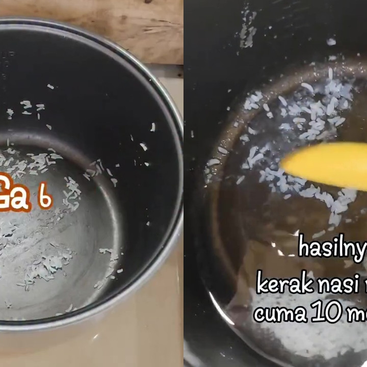 Bukan direbus atau direndam semalaman, ini trik atasi kerak nasi di panci rice cooker dalam 10 menit