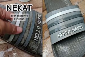 Punya sandal karet hitam berjamur? Coba cuci dengan 1 bahan dapur ini biar kinclong tanpa beli baru