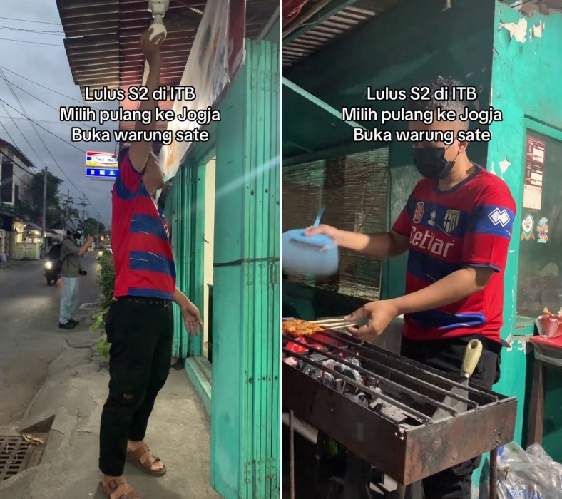Curhatan lulusan S-2 di ITB pilih pulang kampung jualan sate, balas nyinyiran dengan usaha