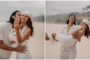 9 Potret momen Sean Gelael lamar Hana Malasan di pantai Sumba, cincin di batok kelapa bikin salfok