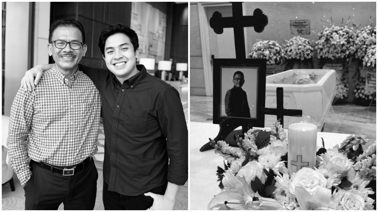 7 Potret momen persemayaman ayah Jerome Polin, mendiang kenakan dasi pemberian putranya