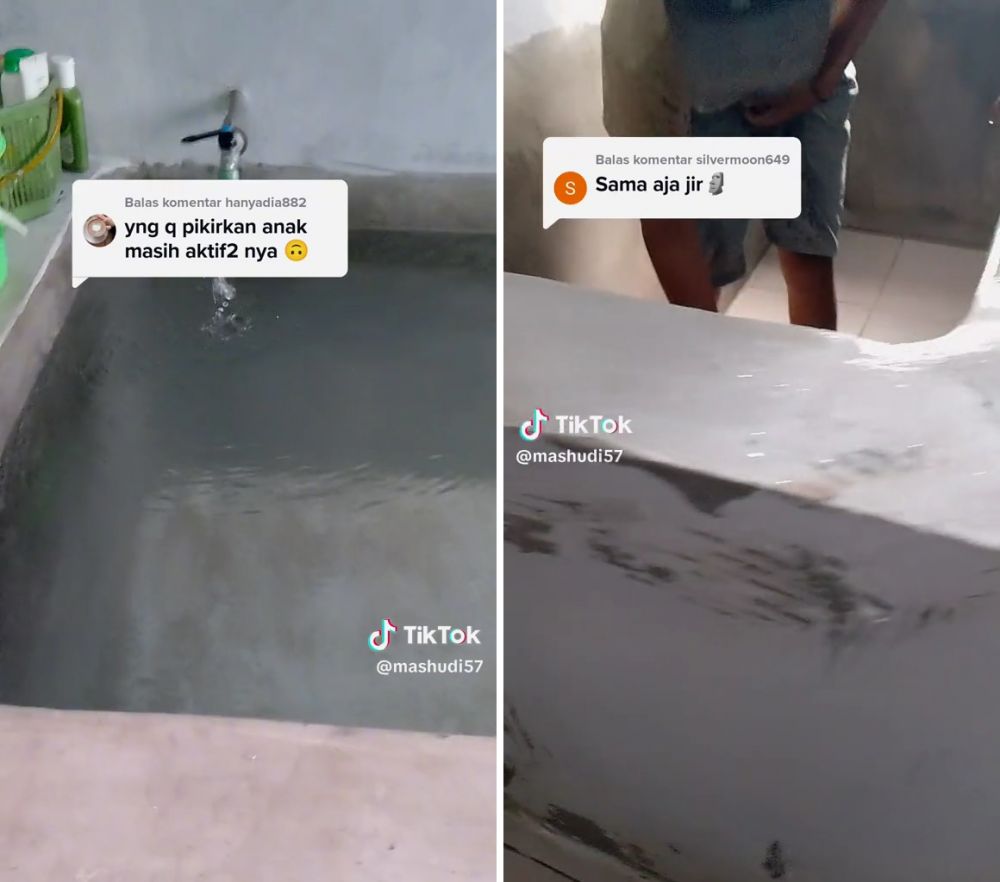 Potret bak mandi segede kolam renang di rumah ini bikin netizen merinding sekaligus was-was