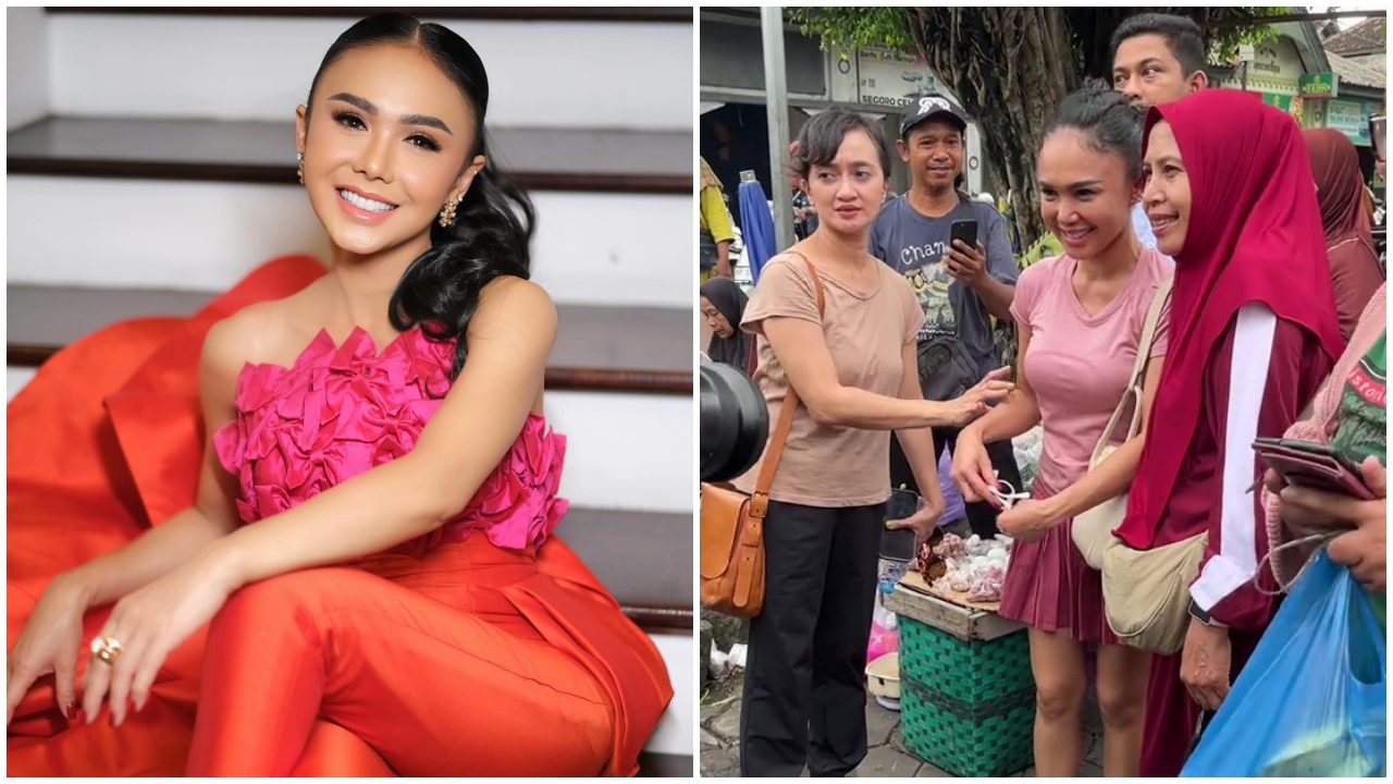 Tak jaim belanja di pasar, 9 potret Yuni Shara ke pasar Kotagede Yogyakarta, sikap humblenya dipuji