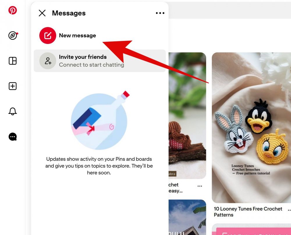 Cara chatting di Pinterest dengan aman, ternyata sedikit beda dengan pakai WhatsApp