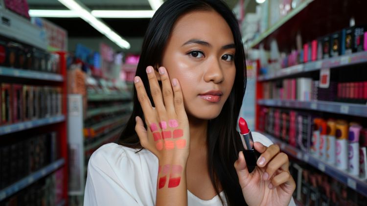 Sering salah pilih warna lipstik? Coba swatch di area ini biar hasilnya pas di bibir kamu