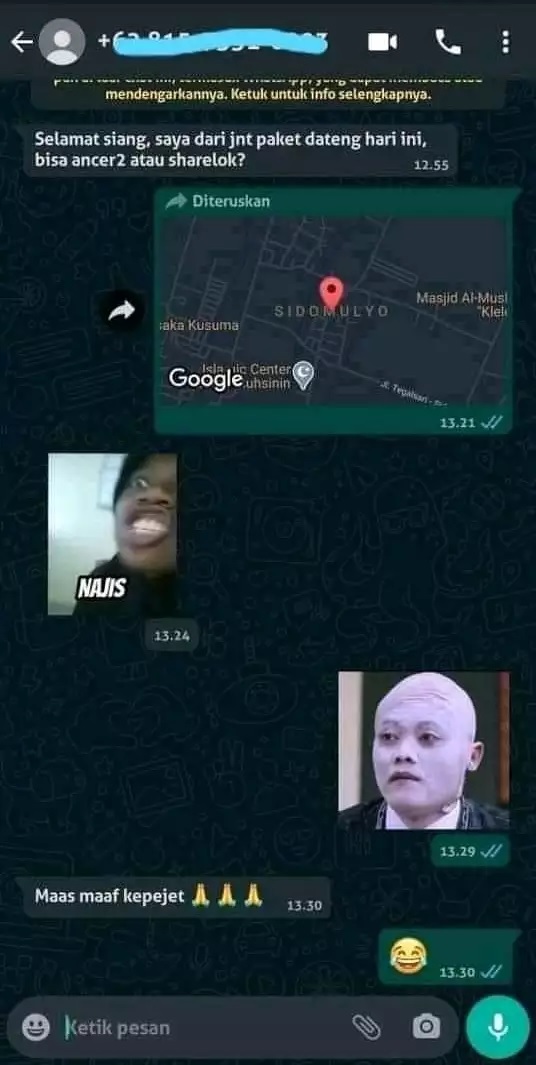 15 Chat lucu antara kurir dan pelanggan bikin ngakak, interaksinya udah kayak sama bestie sendiri