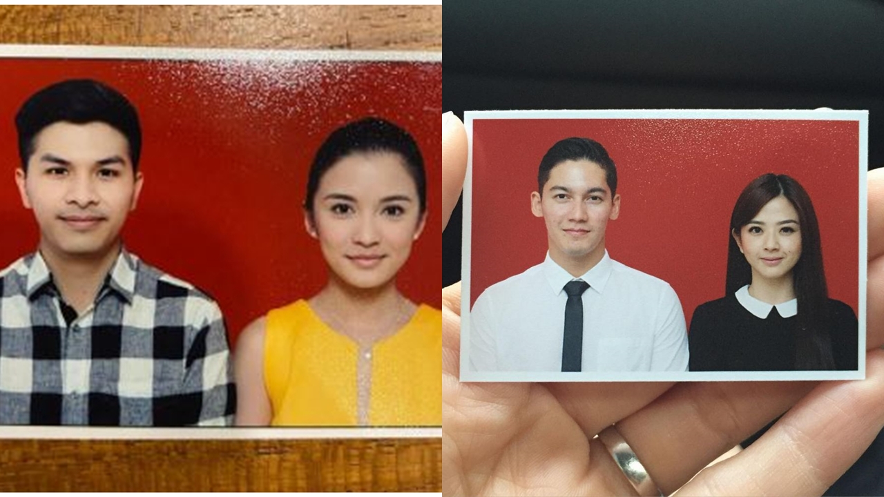 Manisnya bikin baper, begini foto lawas pasfoto buku nikah 4 pasang seleb dengan latar merah