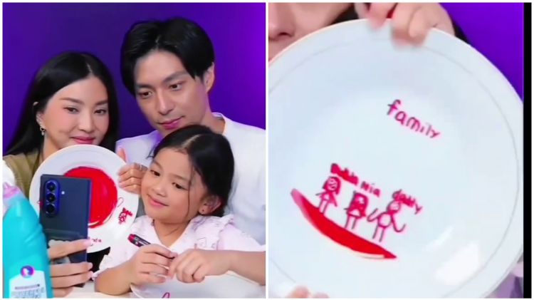 Ikut live bareng Sarwendah dan Giorgio Antonio, 7 momen Thania Onsu gambar keluarga ini bikin haru