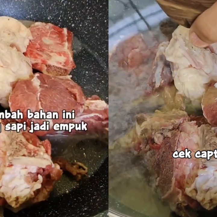 Ternyata cuma butuh 15 menit bikin daging cepat empuk saat direbus, rahasianya di 1 bahan dapur ini