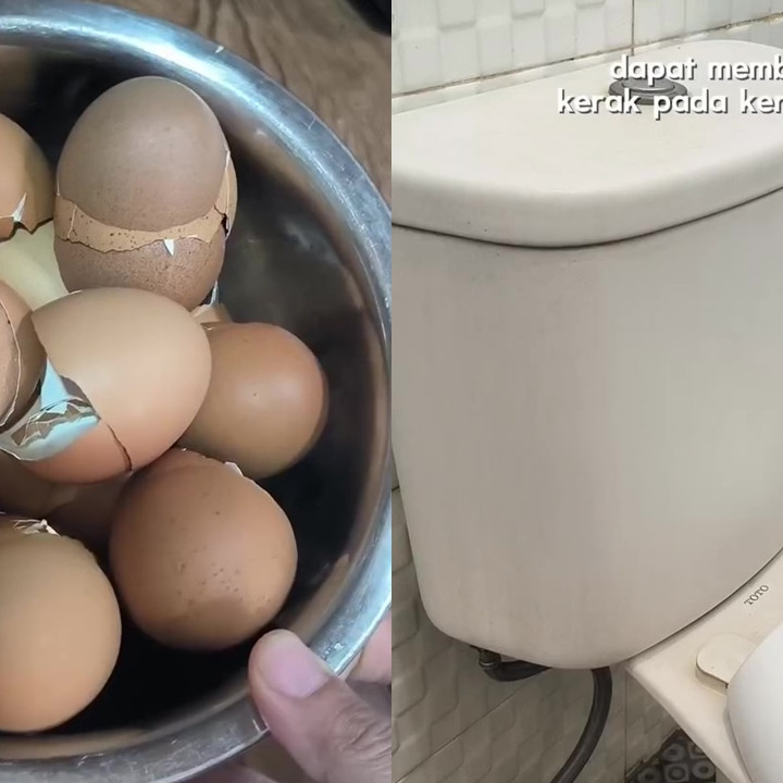 Cara mudah bikin pembersih kerak kloset dari cangkang telur, cuma butuh 3 langkah praktis ini