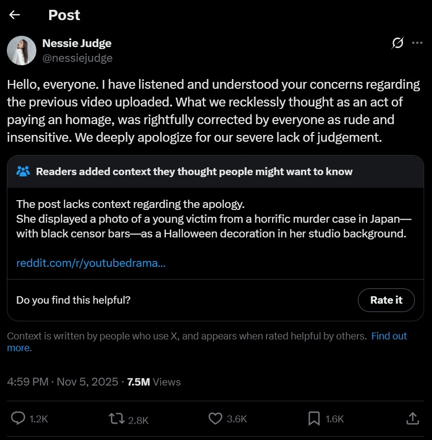 5 Kronologi Nessie Judge dihujat warganet Jepang gara-gara foto Junko Furota, ini alasannya