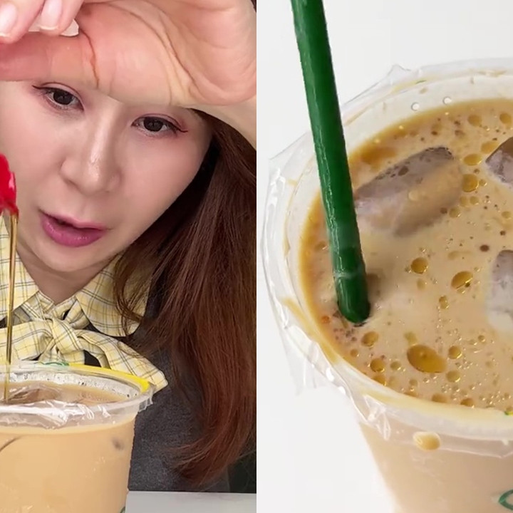 Momen wanita ini jajal tren viral minum kopi pakai minyak wijen, warganet auto penasaran