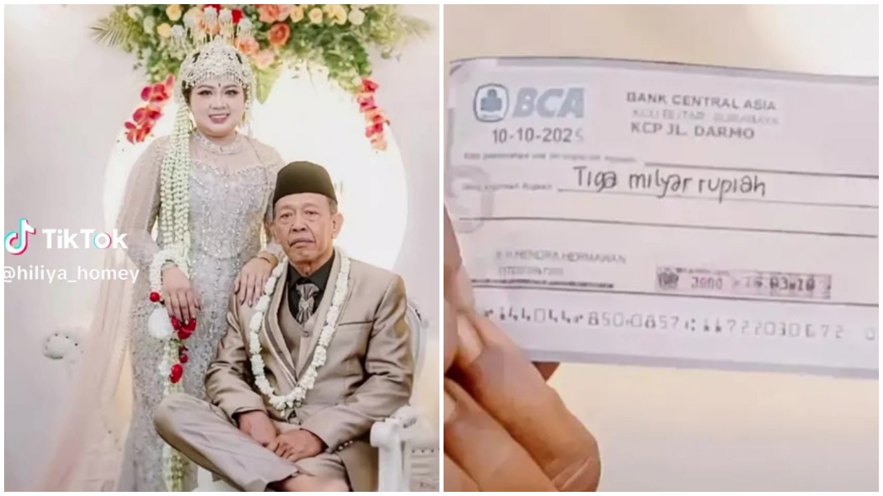 Ingat kakek Tarman yang nikahi gadis 24 tahun beri mahar cek Rp3 M? Kini ngaku cek hilang usai resepsi