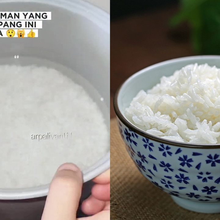 Wanita ini masak nasi pakai cuka biar tak cepat basi, ada tambahan 2 bumbu dapur biar rasanya enak