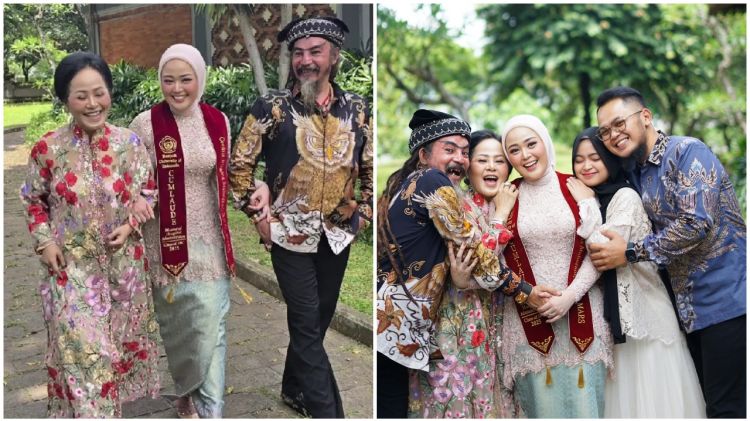 9 Potret Limbad hadiri wisuda S2 anaknya Cecillia Gina, dikenal garang ternyata family man
