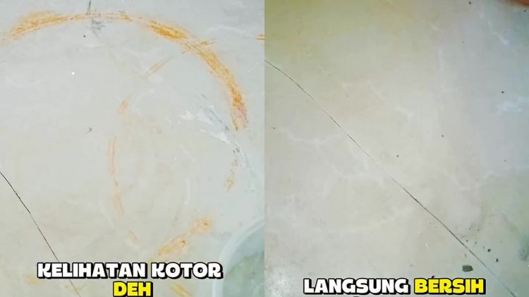 Lantai berkarat karena bekas tabung gas? Bersihkan pakai 2 bahan ini biar langsung hilang tak berbekas