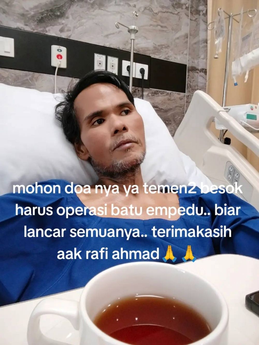 7 Potret kondisi Fahmi Bo usai jalani operasi kantung empedu, ngaku sudah lumayan sehat
