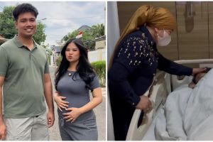 9 Potret mama Fuji temani menantunya dirawat di rumah sakit, sikapnya dipuji layak jadi mertua idaman