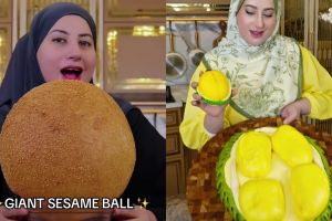 Bikin proyek "food megalodon", ini 7 potret makanan jumbo ala Tasyi Athasyia, ada donat setengah meter