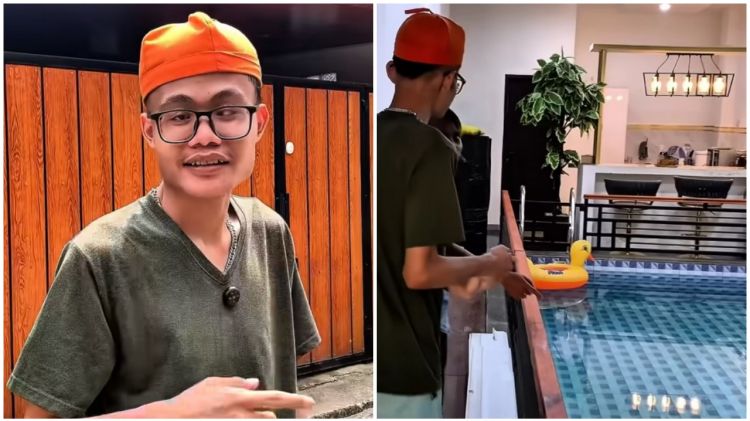 Sony Wakwaw bangun rumah tiga lantai, ini 9 potret dapurnya semi outdoor menghadap kolam renang