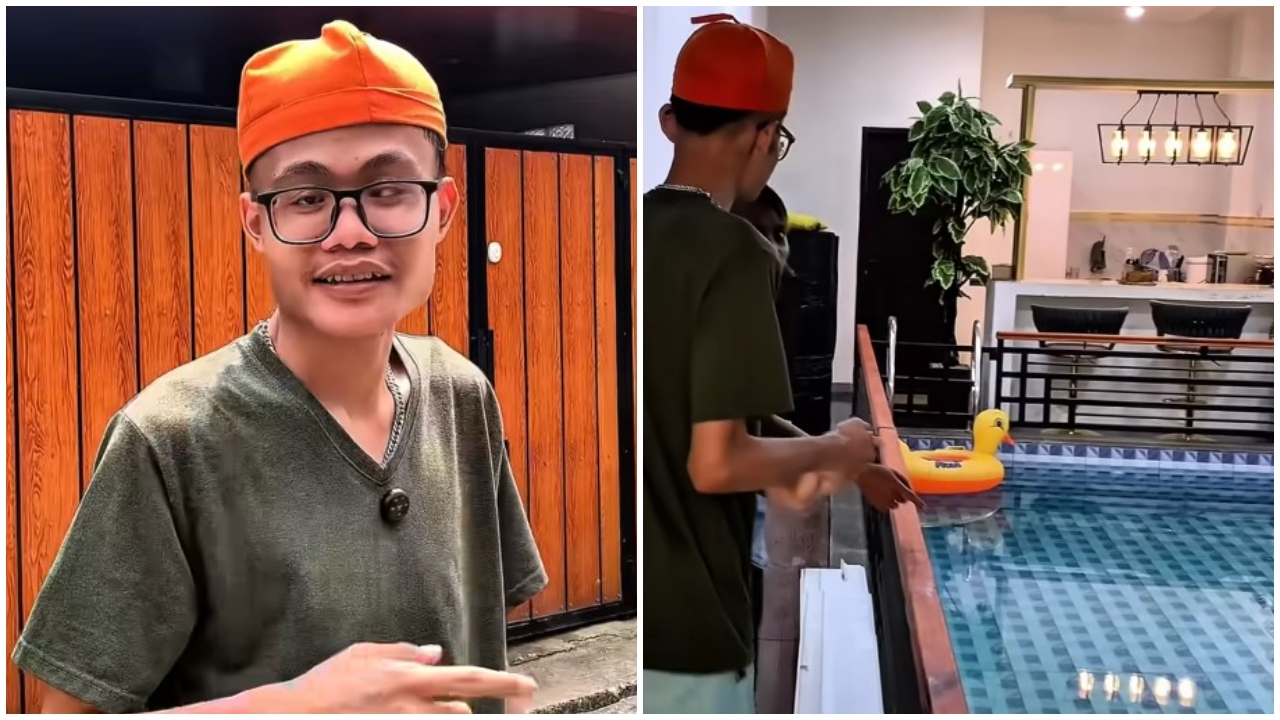 Sony Wakwaw bangun rumah tiga lantai, ini 9 potret dapurnya semi outdoor menghadap kolam renang