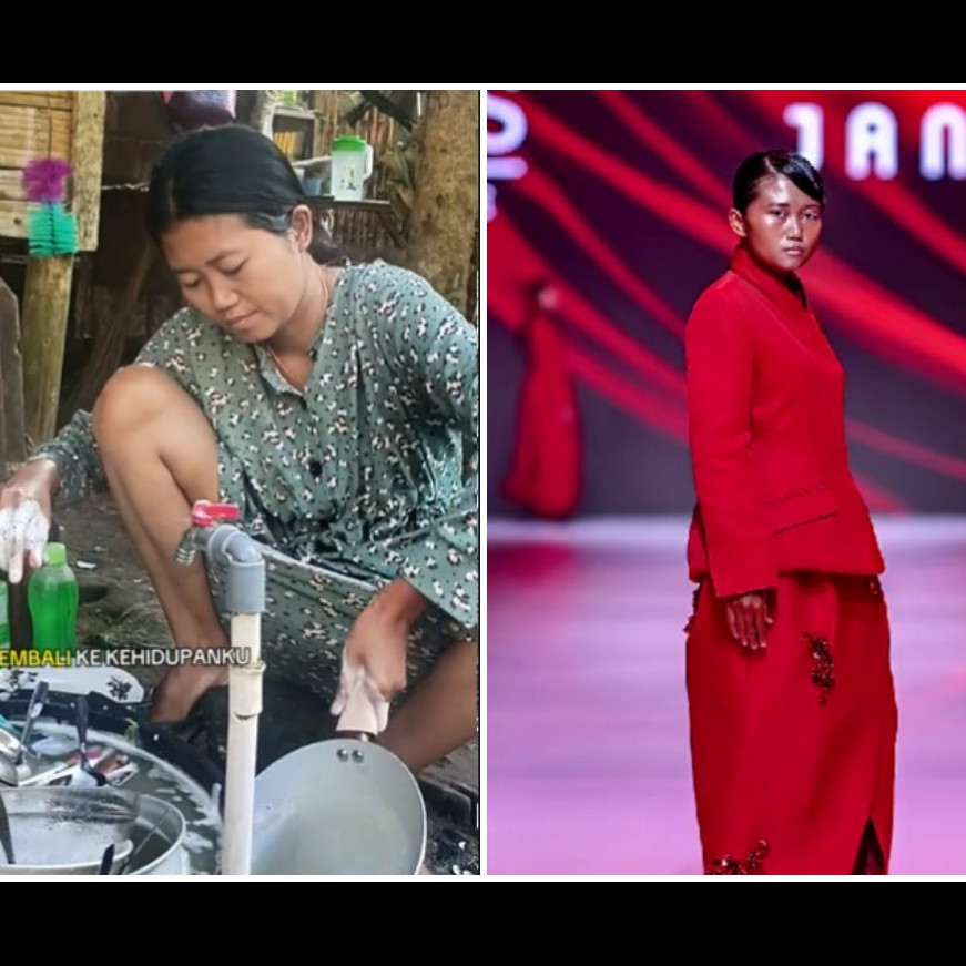 Viral emak-emak bisa tampil di Jakarta Fashion Week, 9 potretnya saat catwalk bak model profesional