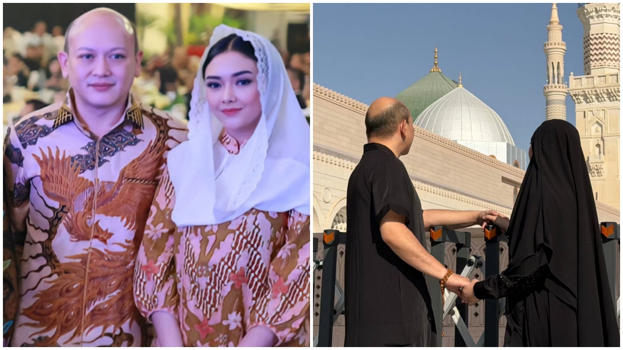 Jarang unggah momen berdua bersama, ini 7 potret Ari Sigit dan Suci Winata umrah