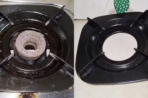 Tatakan kompor penuh kerak dan lemak? Atasi dengan 3 bahan dapur ini, sekali gosok langsung kinclong