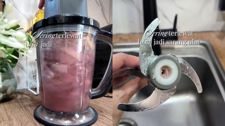 Bisa jadi sarang ulat jika dibiarkan, ini cara bersihkan bagian dalam pisau blender dari sisa makanan