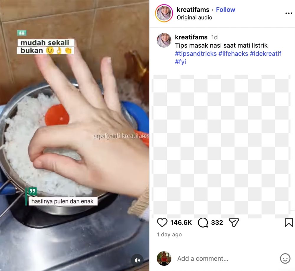 Masak nasi tanpa magic com & panci khusus dengan trik kreatif ini, matang dalam 30 menit