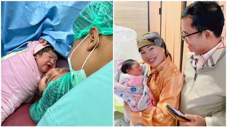 9 Momen Indah istri Frans Faisal melahirakan anak pertama, kehadiran keluarga suami bikin haru