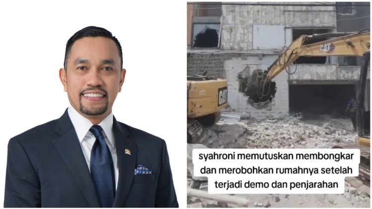 Sempat jadi sasaran penjarahan, begini potret rumah Ahmad Sahroni di Tanjung Priok yang kini dibongkar
